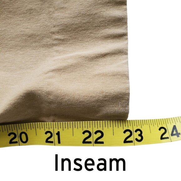 Isaac Mizrahi Live Pull On Cropped Khaki Chinos Size 6 - Picture 9 of 11